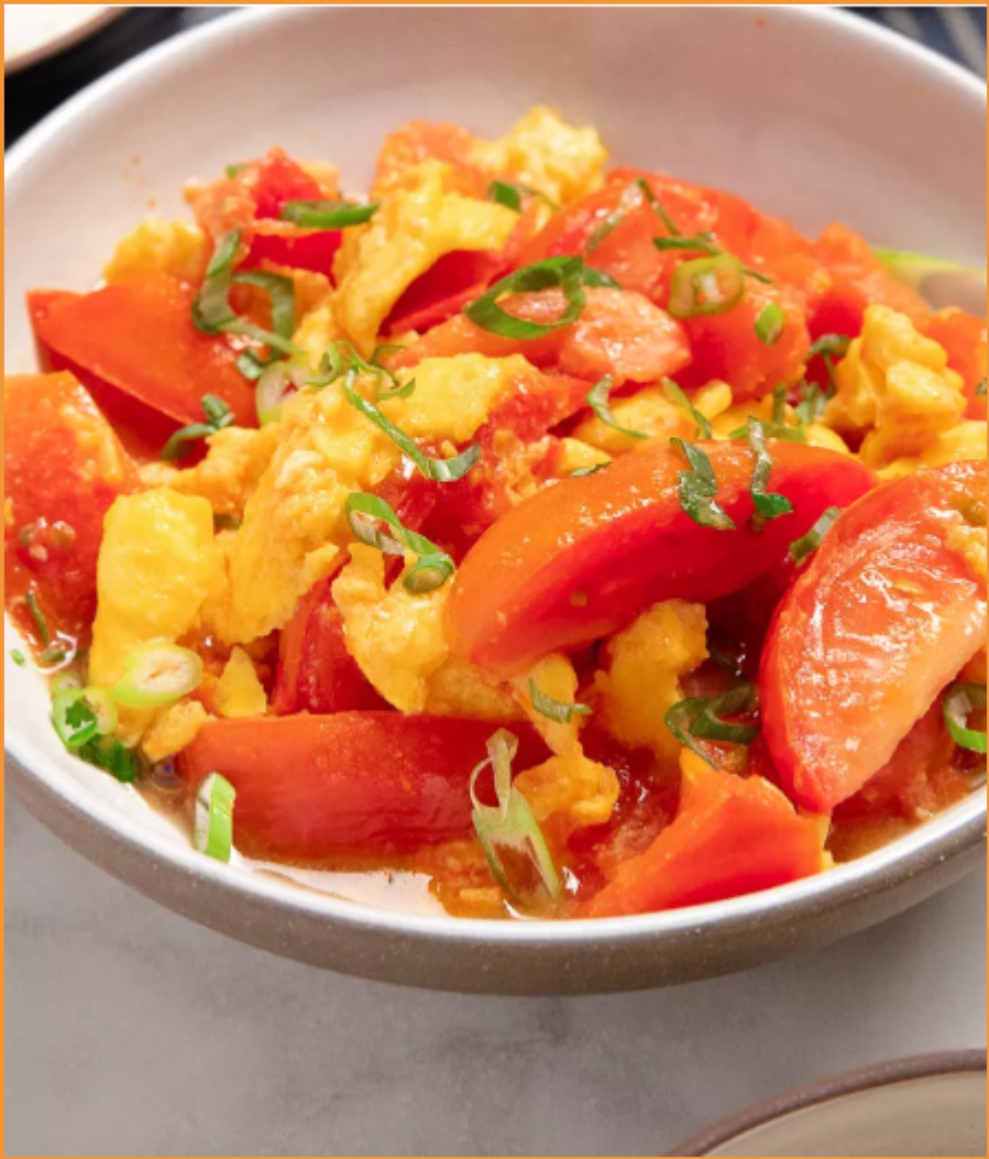 Chinese Tomato Egg Stir Fry.