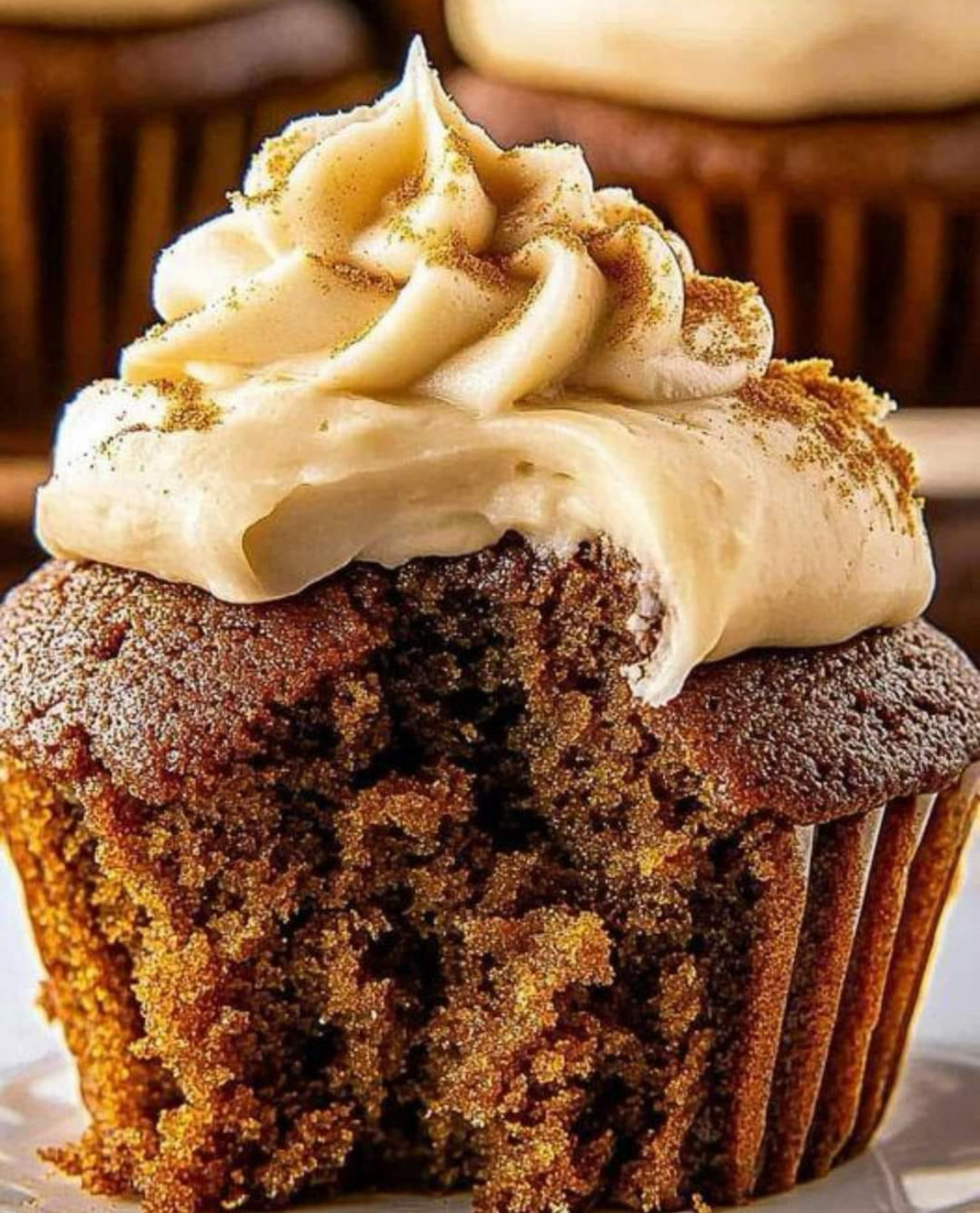 Cozy Gingerbread Cupcakes with Cinnamon Cream Cheese Frosting Recipe