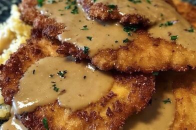 Pork Schnitzel with Dijon Gravy: A Crispy, Creamy Culinary Masterpiece